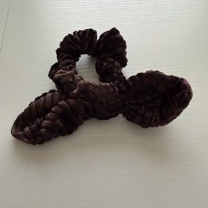 Anthropologie Brown Velvet Hair Scrunchie